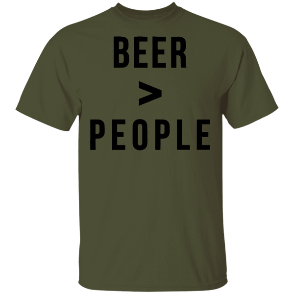 Beer Greater than People T-Shirt CustomCat