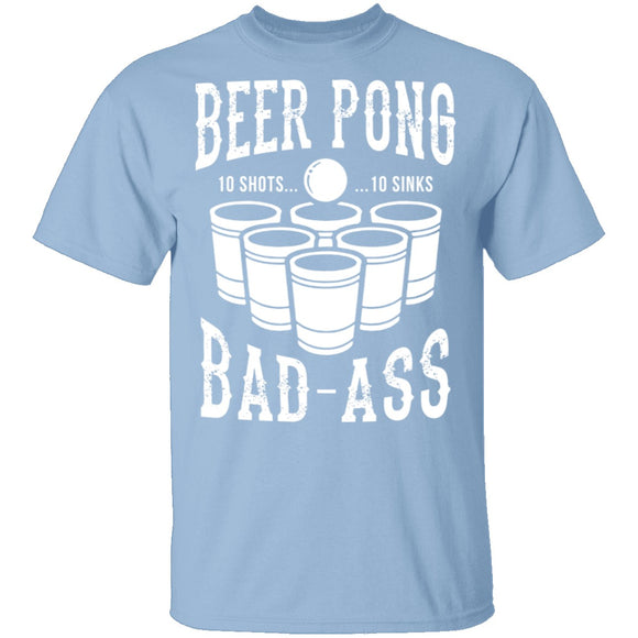 Beer Pong Badass T-Shirt CustomCat