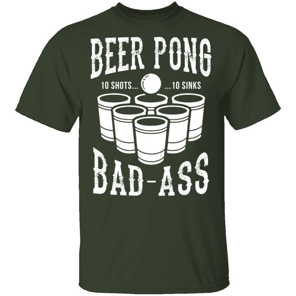 Beer Pong Badass T-Shirt CustomCat
