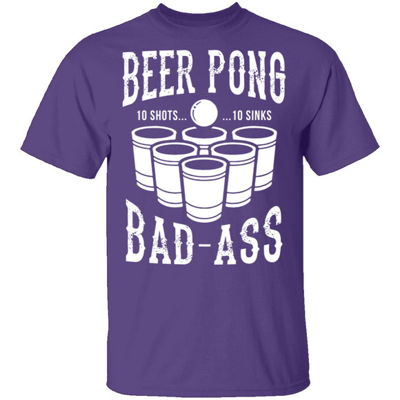 Beer Pong Badass T-Shirt CustomCat