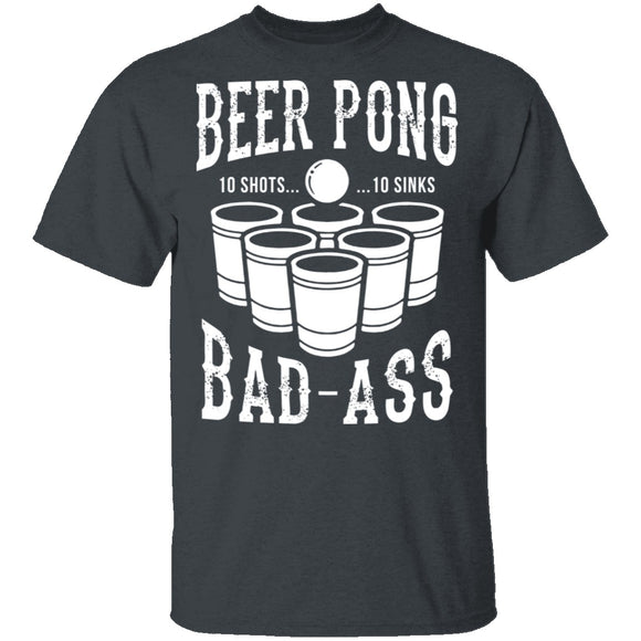 Beer Pong Badass T-Shirt CustomCat