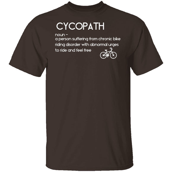 Bicyclist Cycopath Definition T-Shirt CustomCat