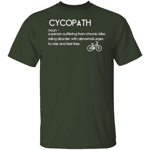 Bicyclist Cycopath Definition T-Shirt CustomCat