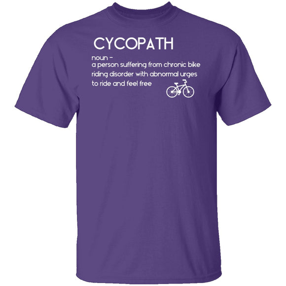 Bicyclist Cycopath Definition T-Shirt CustomCat