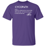 Bicyclist Cycopath Definition T-Shirt CustomCat