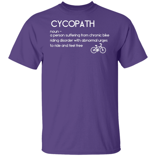 Bicyclist Cycopath Definition T-Shirt CustomCat