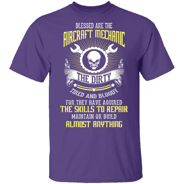 Blessed Are The Aircraft Mechanic T-Shirt CustomCat