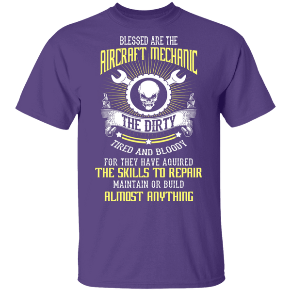 Blessed Are The Aircraft Mechanic T-Shirt CustomCat