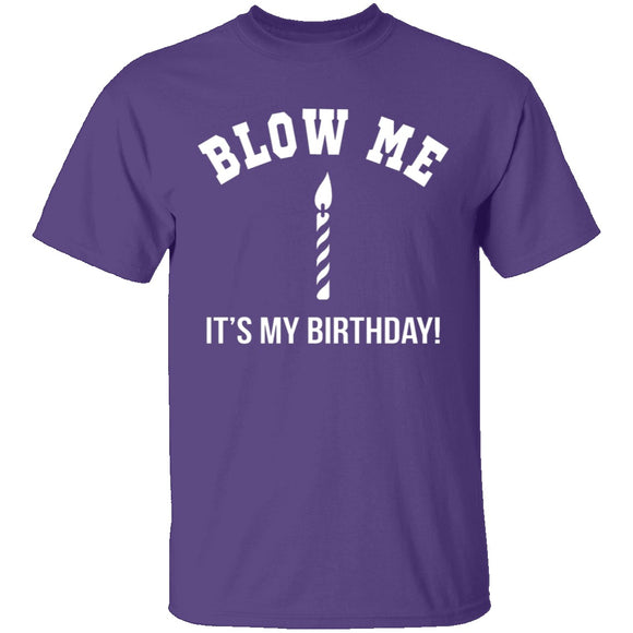 Blow Me It's My Birthday T-Shirt CustomCat