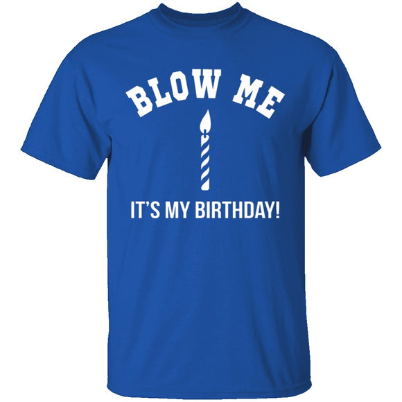 Blow Me It's My Birthday T-Shirt CustomCat