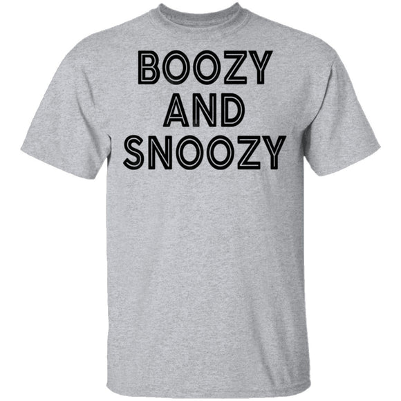 Boozy And Snoozy T-Shirt CustomCat