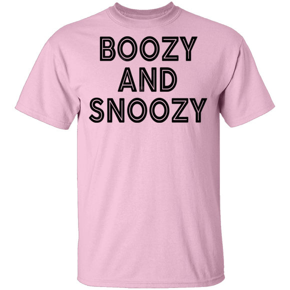 Boozy And Snoozy T-Shirt CustomCat