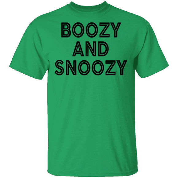 Boozy And Snoozy T-Shirt CustomCat