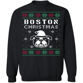 Boston Terrier Ugly Christmas Sweater CustomCat