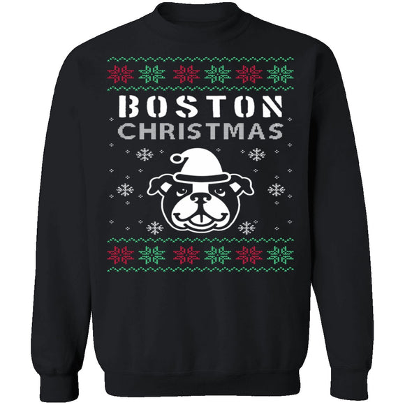 Boston Terrier Ugly Christmas Sweater CustomCat
