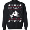 Braaap Motocross Ugly Christmas Sweater CustomCat