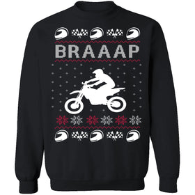 Braaap Motocross Ugly Christmas Sweater CustomCat