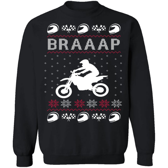 Braaap Motocross Ugly Christmas Sweater CustomCat