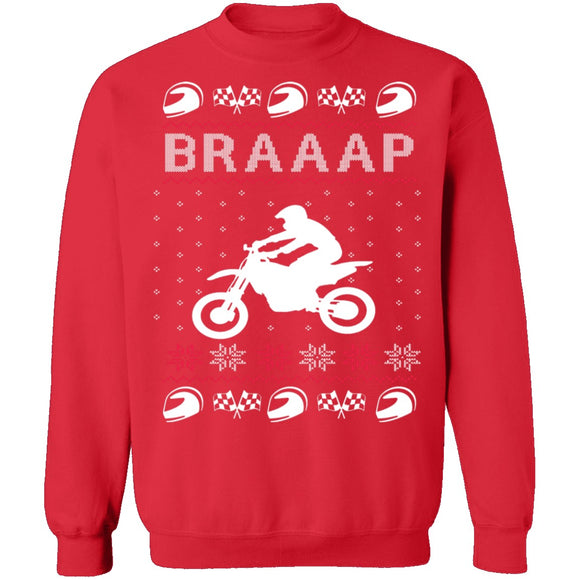Braaap Motocross Ugly Christmas Sweater CustomCat