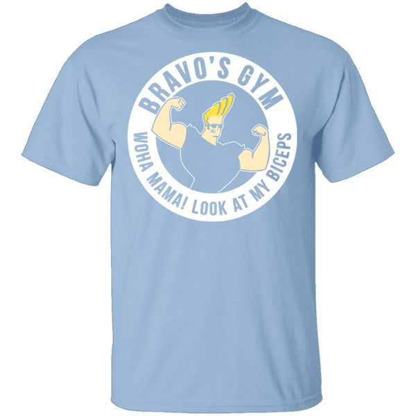 Bravo's Gym T-Shirt CustomCat