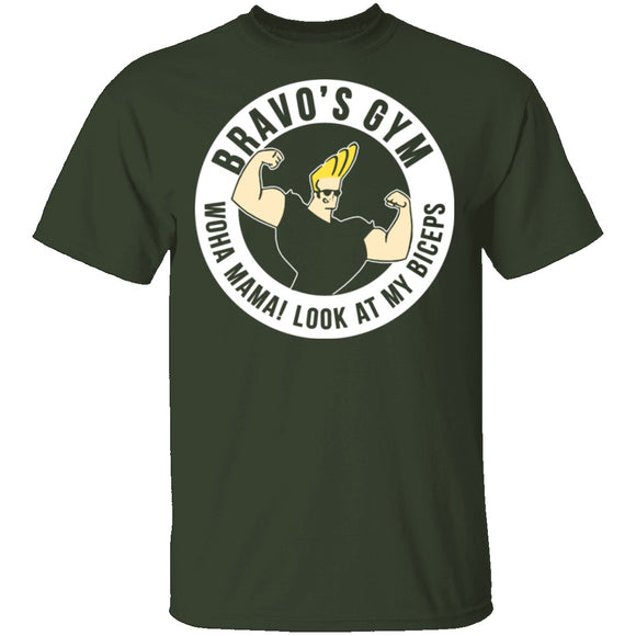 Bravo's Gym T-Shirt CustomCat