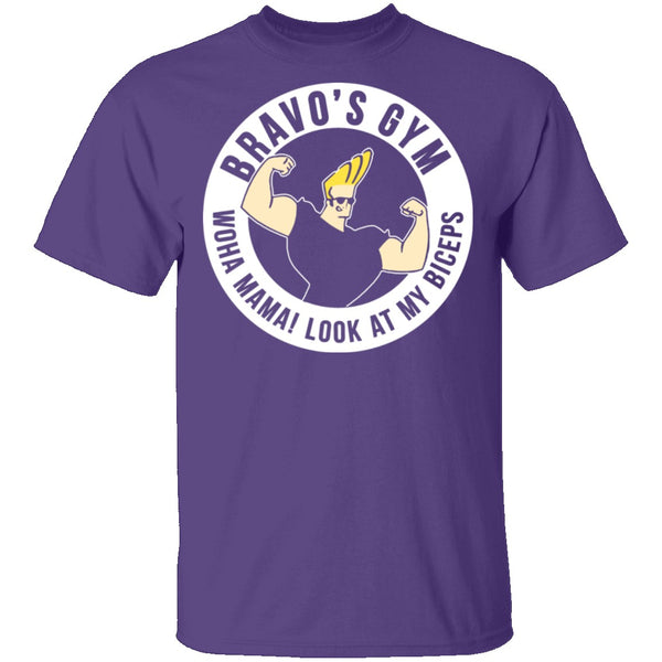 Bravo's Gym T-Shirt CustomCat