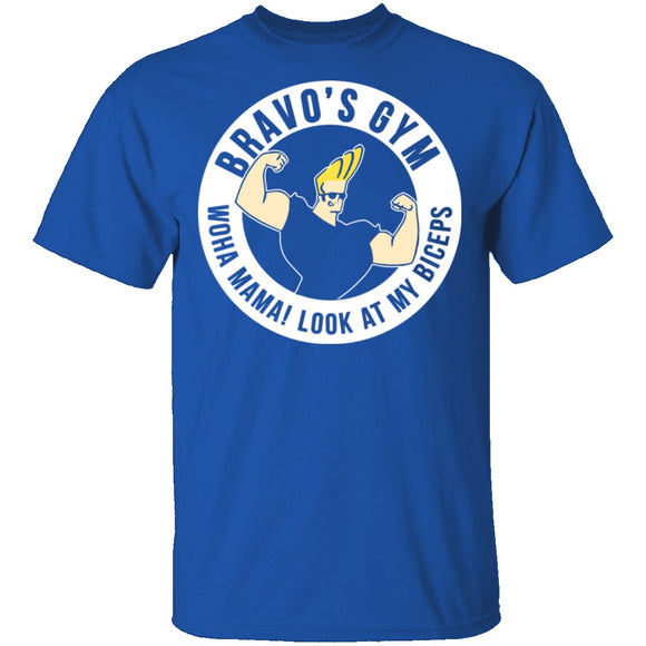 Bravo's Gym T-Shirt CustomCat