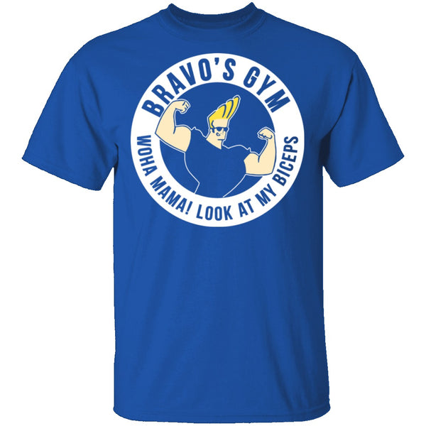 Bravo's Gym T-Shirt CustomCat