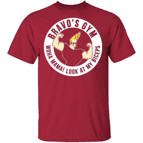 Bravo's Gym T-Shirt CustomCat