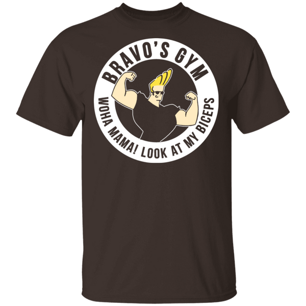 Bravo's Gym T-Shirt CustomCat