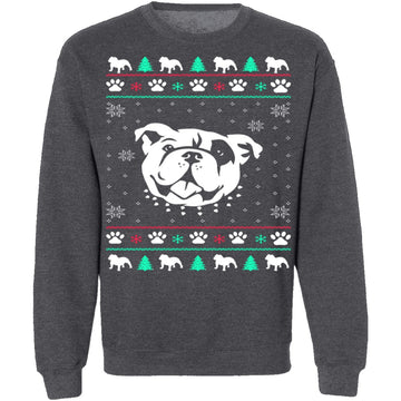 Bulldog Ugly Christmas Sweater CustomCat