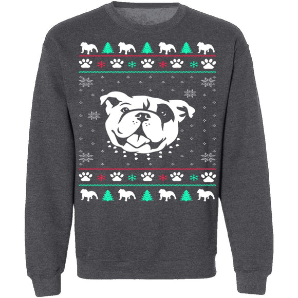 Bulldog Ugly Christmas Sweater CustomCat