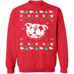 Bulldog Ugly Christmas Sweater CustomCat