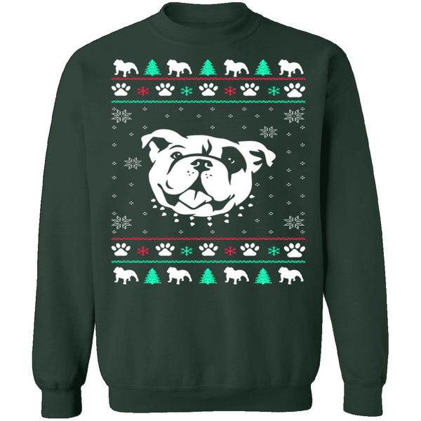 Bulldog Ugly Christmas Sweater CustomCat