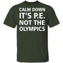 Calm Down It's P.E. T-Shirt CustomCat