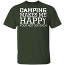Camping Makes Me Happy T-Shirt CustomCat