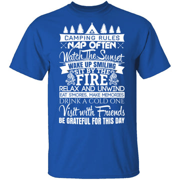 Camping Rules T-Shirt CustomCat