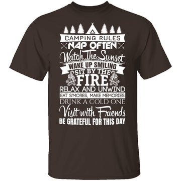 Camping Rules T-Shirt CustomCat