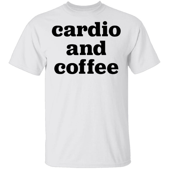 Cardio and Coffee T-Shirt CustomCat