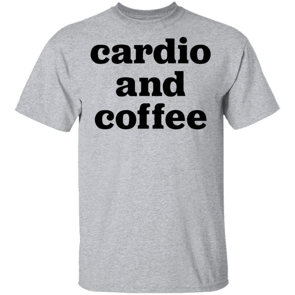 Cardio and Coffee T-Shirt CustomCat