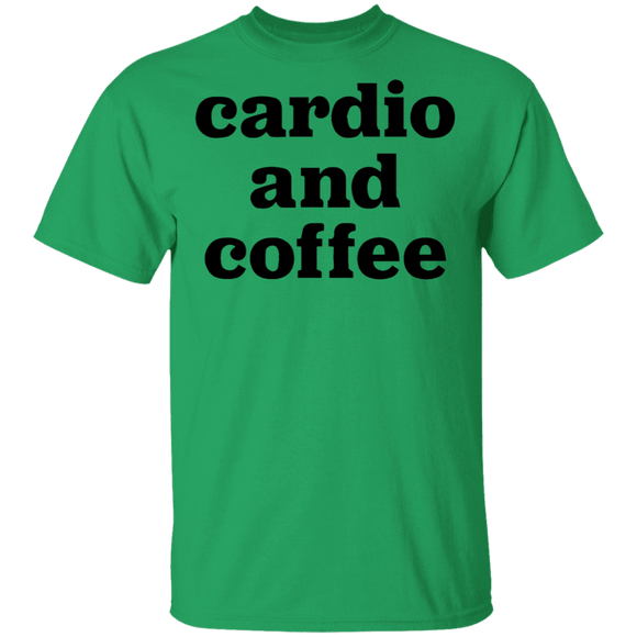Cardio and Coffee T-Shirt CustomCat