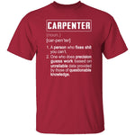 Carpenter Description T-Shirt CustomCat
