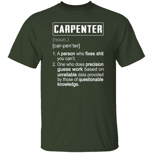 Carpenter Description T-Shirt CustomCat