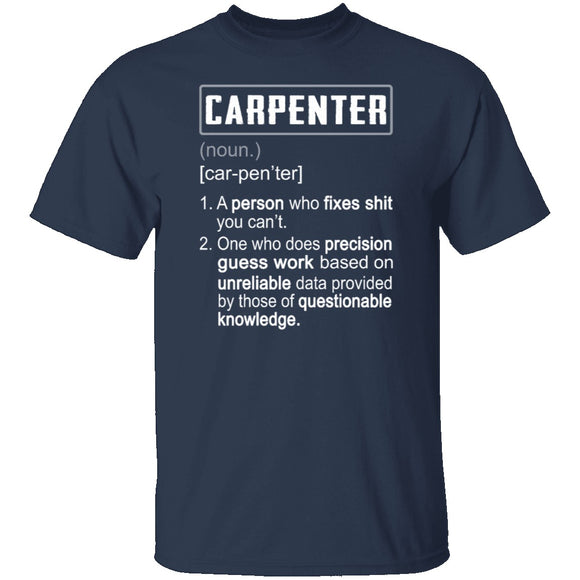 Carpenter Description T-Shirt CustomCat