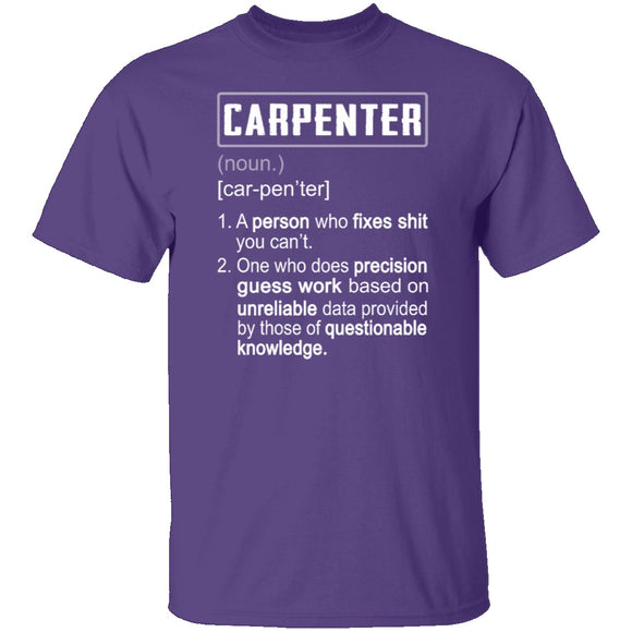 Carpenter Description T-Shirt CustomCat