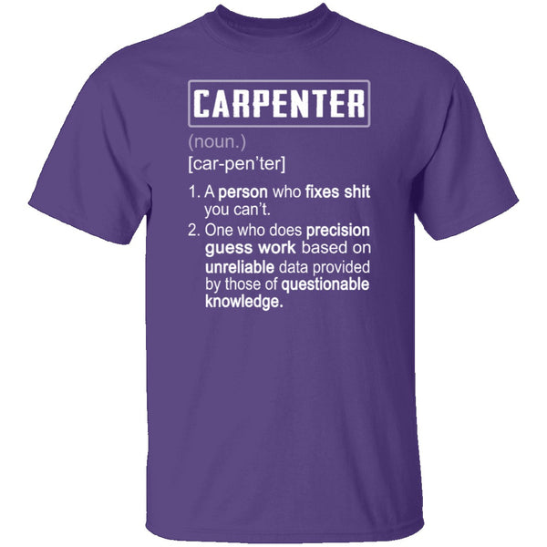 Carpenter Description T-Shirt CustomCat