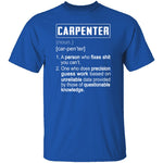 Carpenter Description T-Shirt CustomCat