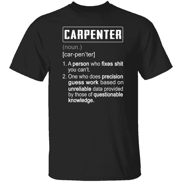 Carpenter Description T-Shirt CustomCat
