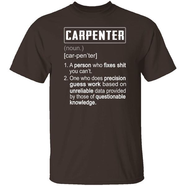 Carpenter Description T-Shirt CustomCat