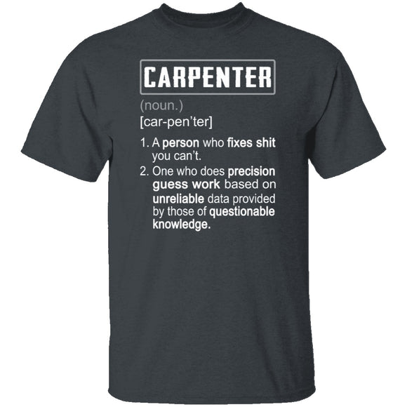 Carpenter Description T-Shirt CustomCat